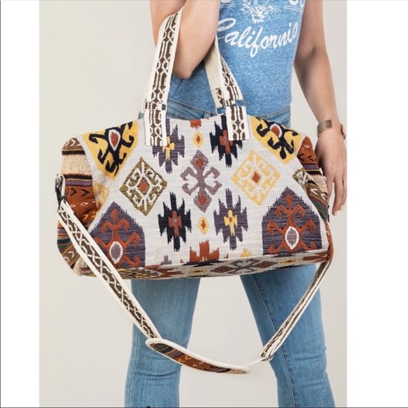 New Hand woven Navajo style Carpet Bag - Picture 4 of 8